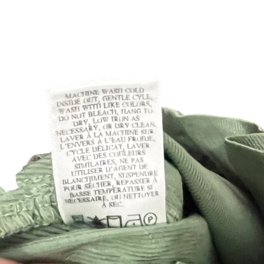 A.L.C. Cobin Pant Green Paperbag Waist Linen Blend Minimalist Chic 00 - Picture 12 of 12
